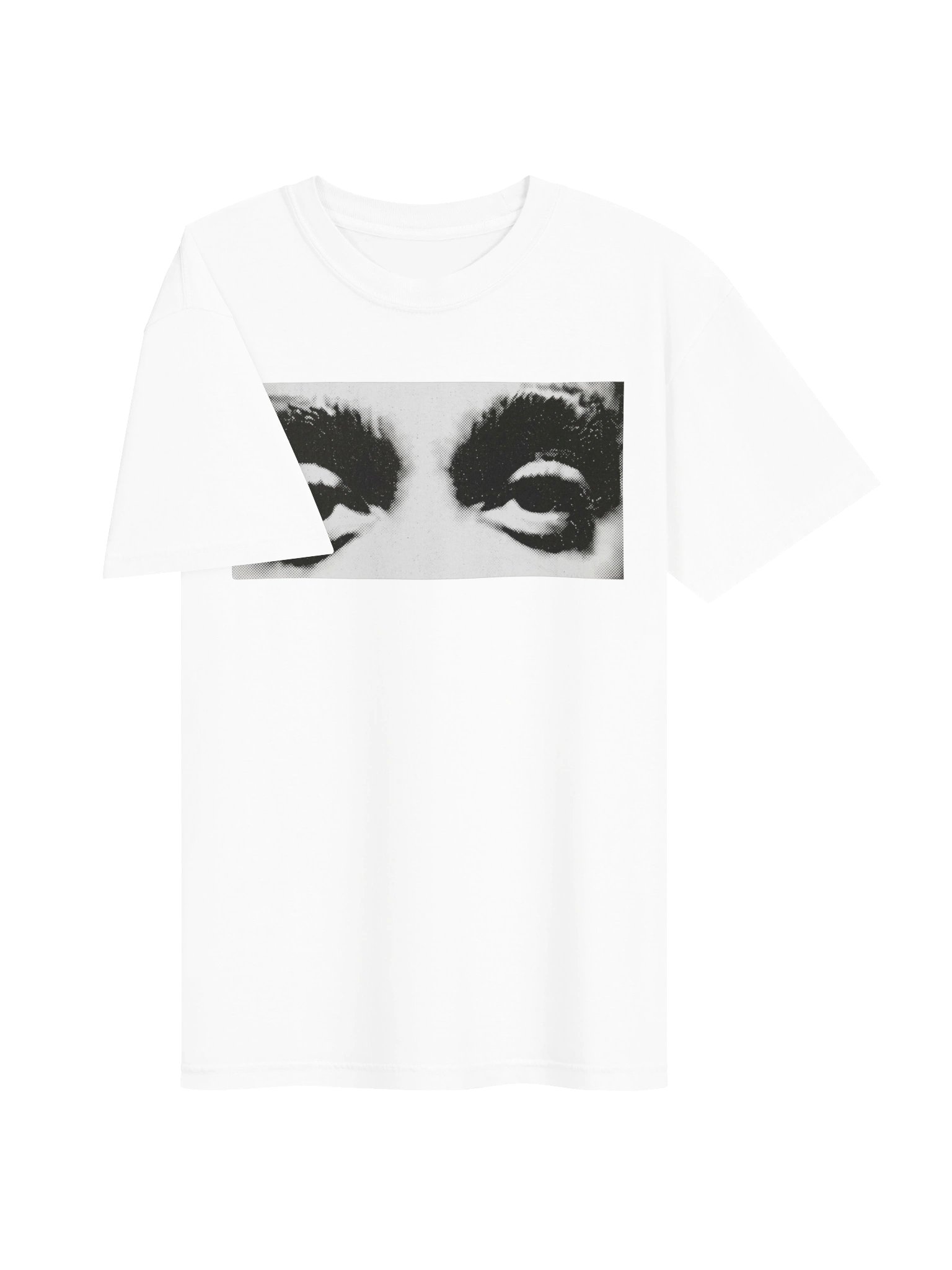 Mysterious Eyes Graphic Tee, Vintage Halftone Print Shirt, Aesthetic Streetwear, Bold Eye Art T-Shirt product image (3)