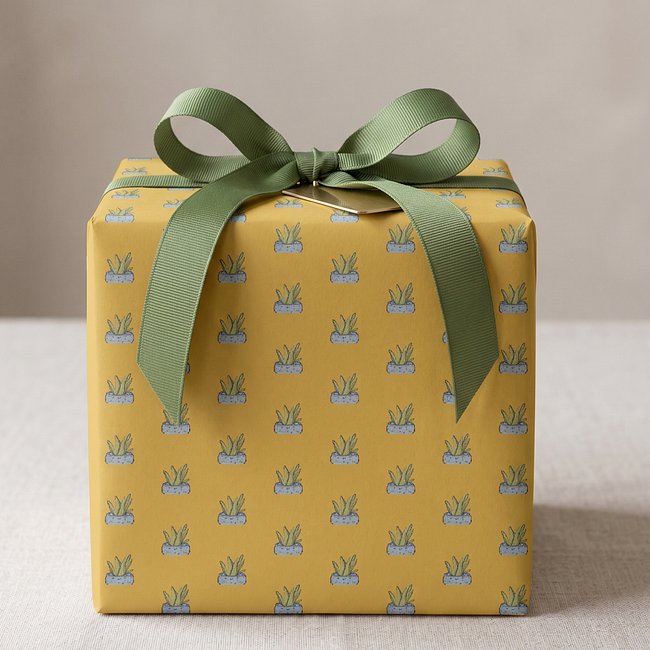 Desert Succulent Seamless Gift Wrap