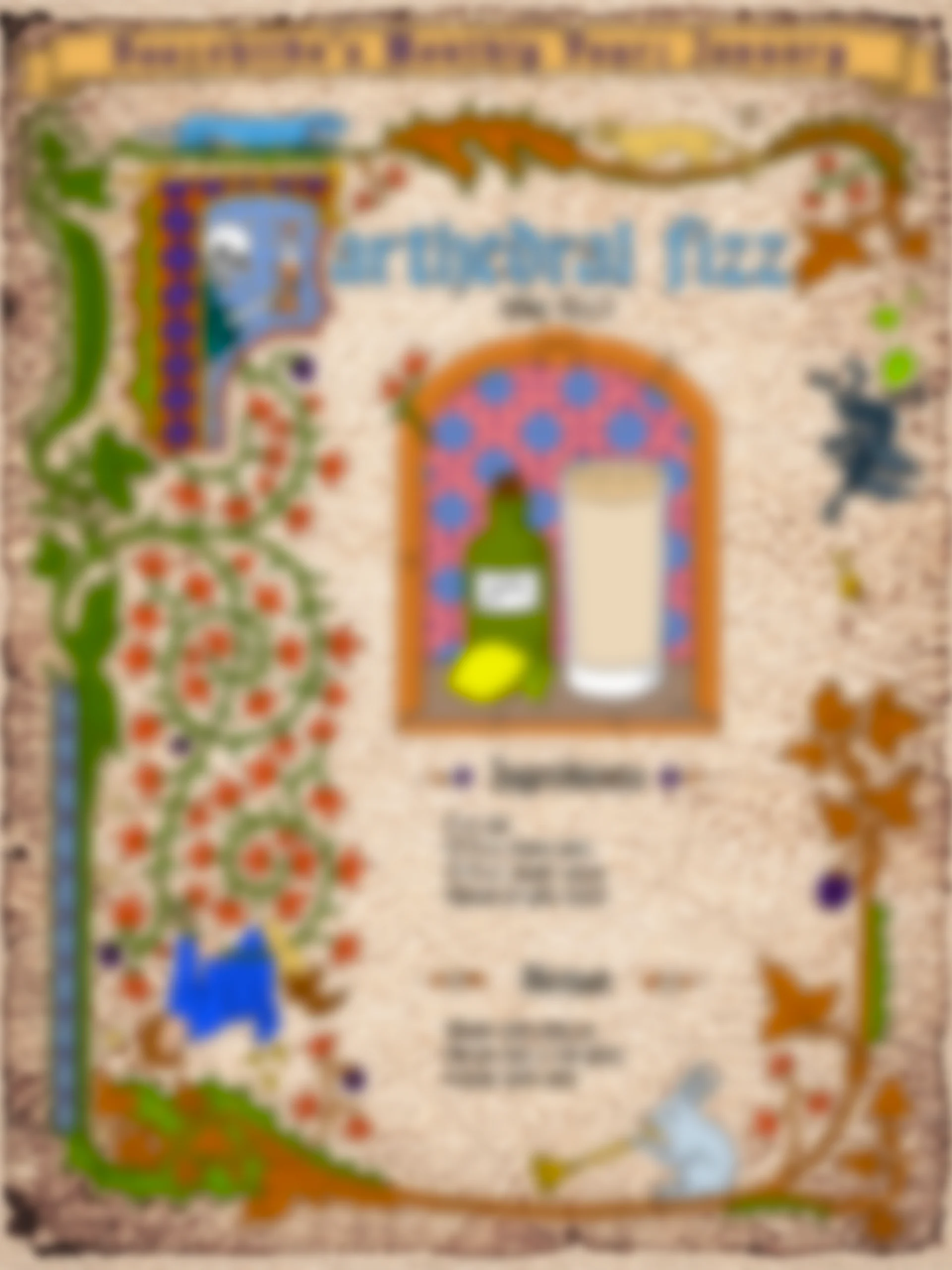 January Farthedral Fizz Coloring Cocktail Page product image (2)