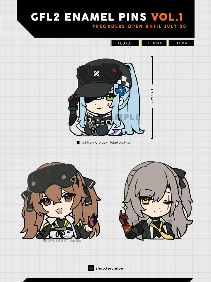 【PREORDER】Girls Frontline 2 Enamel Pins product image (1)