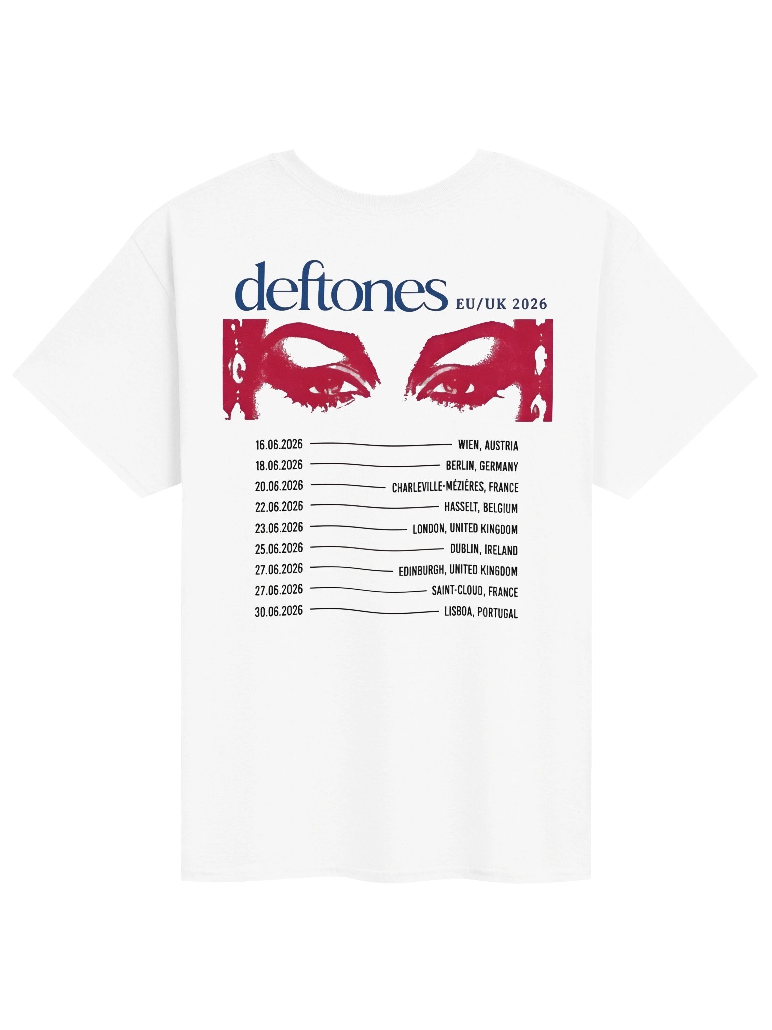 Deftones EU And UK 2026 Tour Merch Tshirt product image (2)