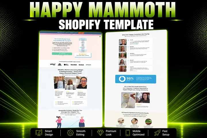 Happy Mammoth Gempages Template product image (1)