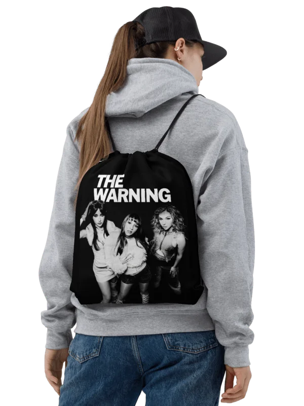 The Warning AOP Drawstring Bag [15″×17″] product image (2)