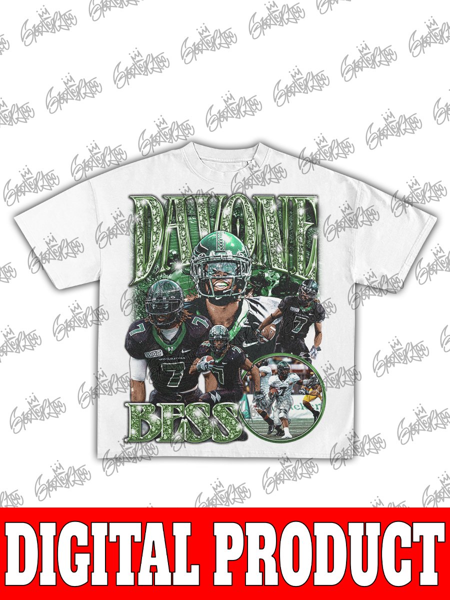 Davone Bess Hawaii Rainbow Warriors NFL Wide Receiver Vintage Bootleg Graphic product image (2)