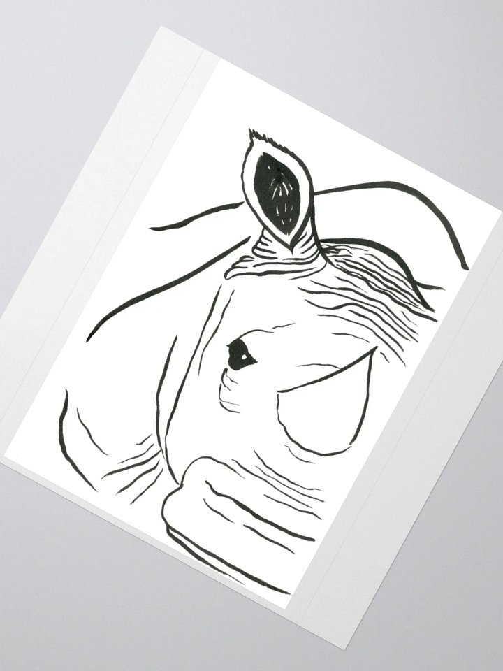 Face Of A Rhino Sticker product image (5)