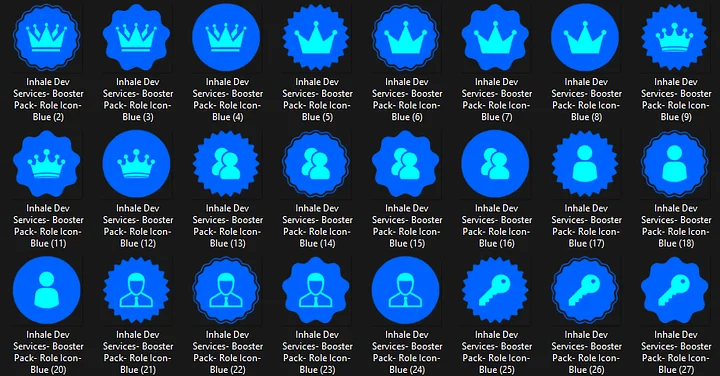 Super Huge BLUE Role Icon Pack product image (1)