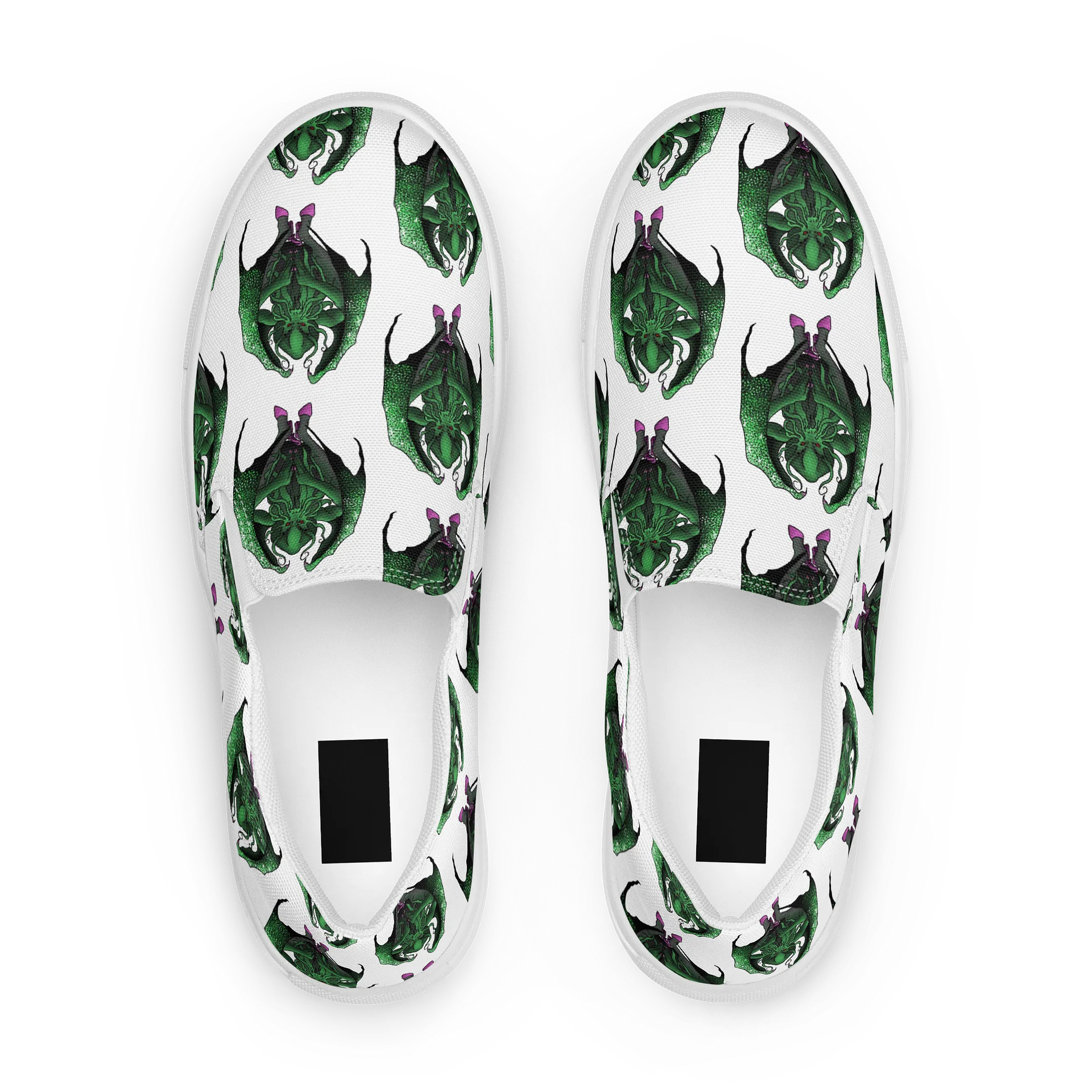 Burlesque Chutulu Pattern Slip-On Canvas Shoes product image (1)