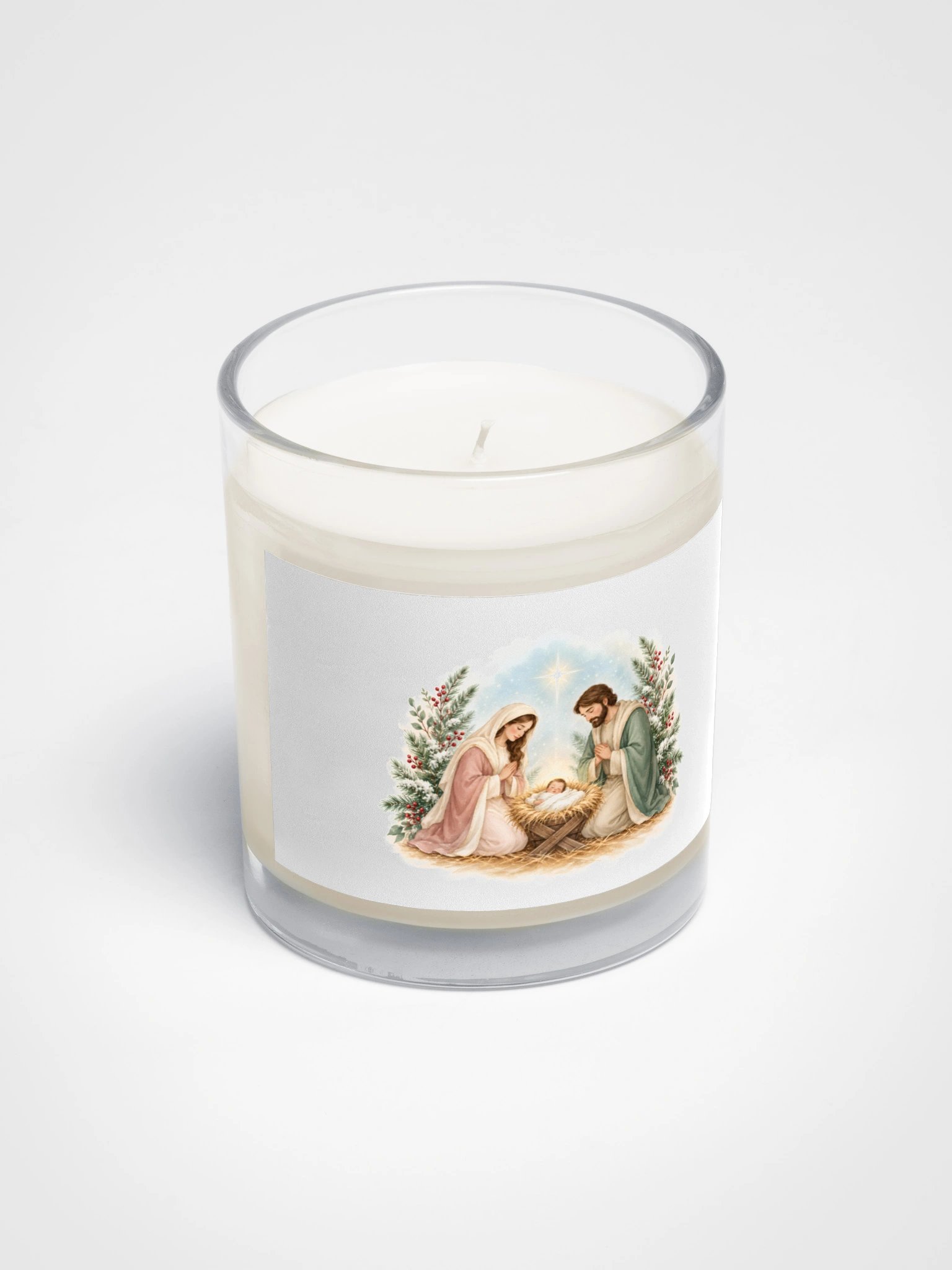 Nativity Christmas Candle | Christian Christmas Decor | Holy Family Soy Candle | Religious Gift product image (3)