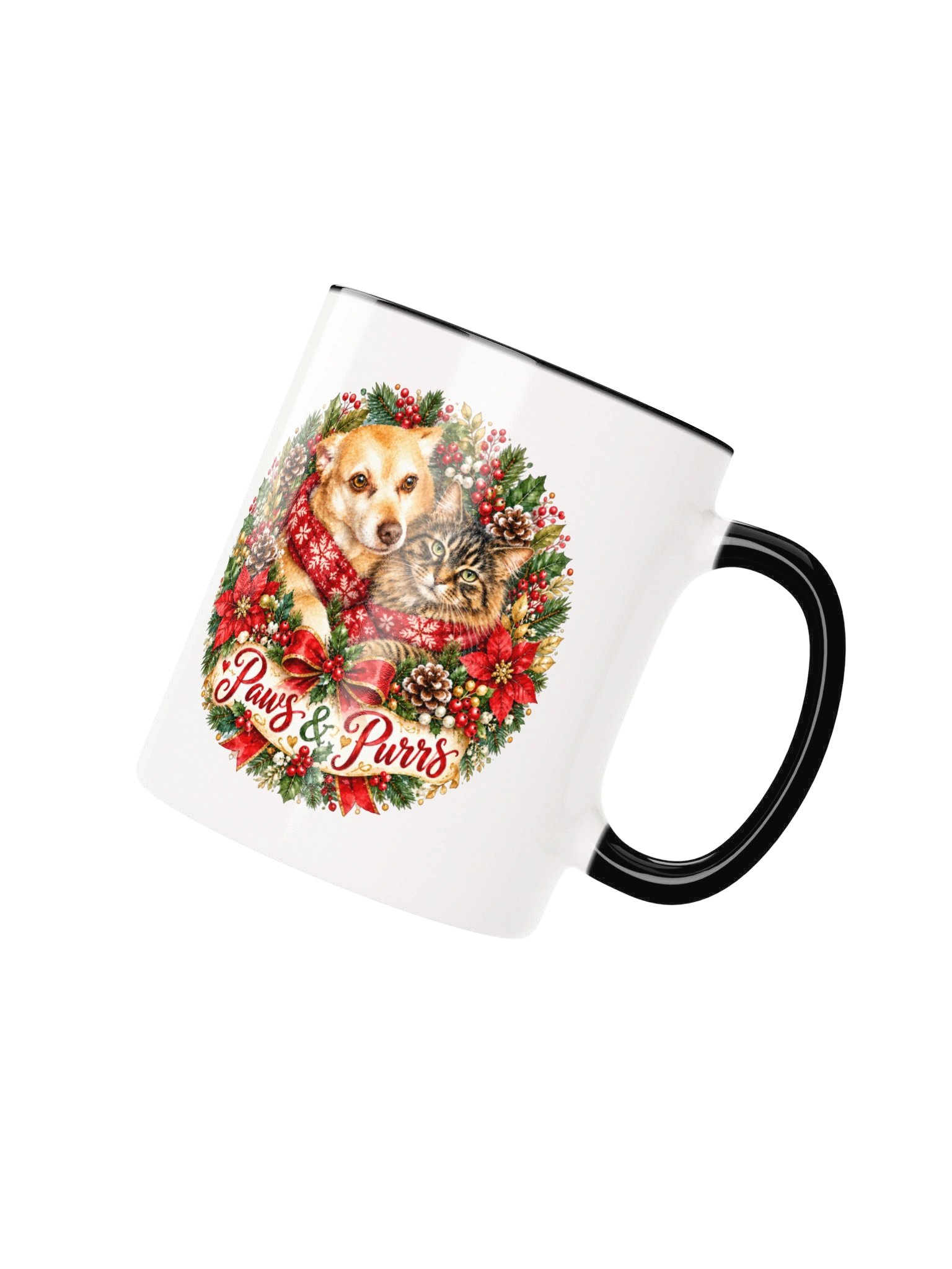 Paws and Purrs Christmas Cat and Dog Mug product image (13)