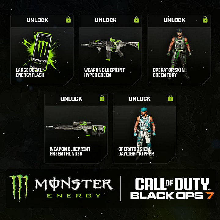 Black Ops 7 X Monster Energy Promotion Codes! (5 Rewards) product image (1)