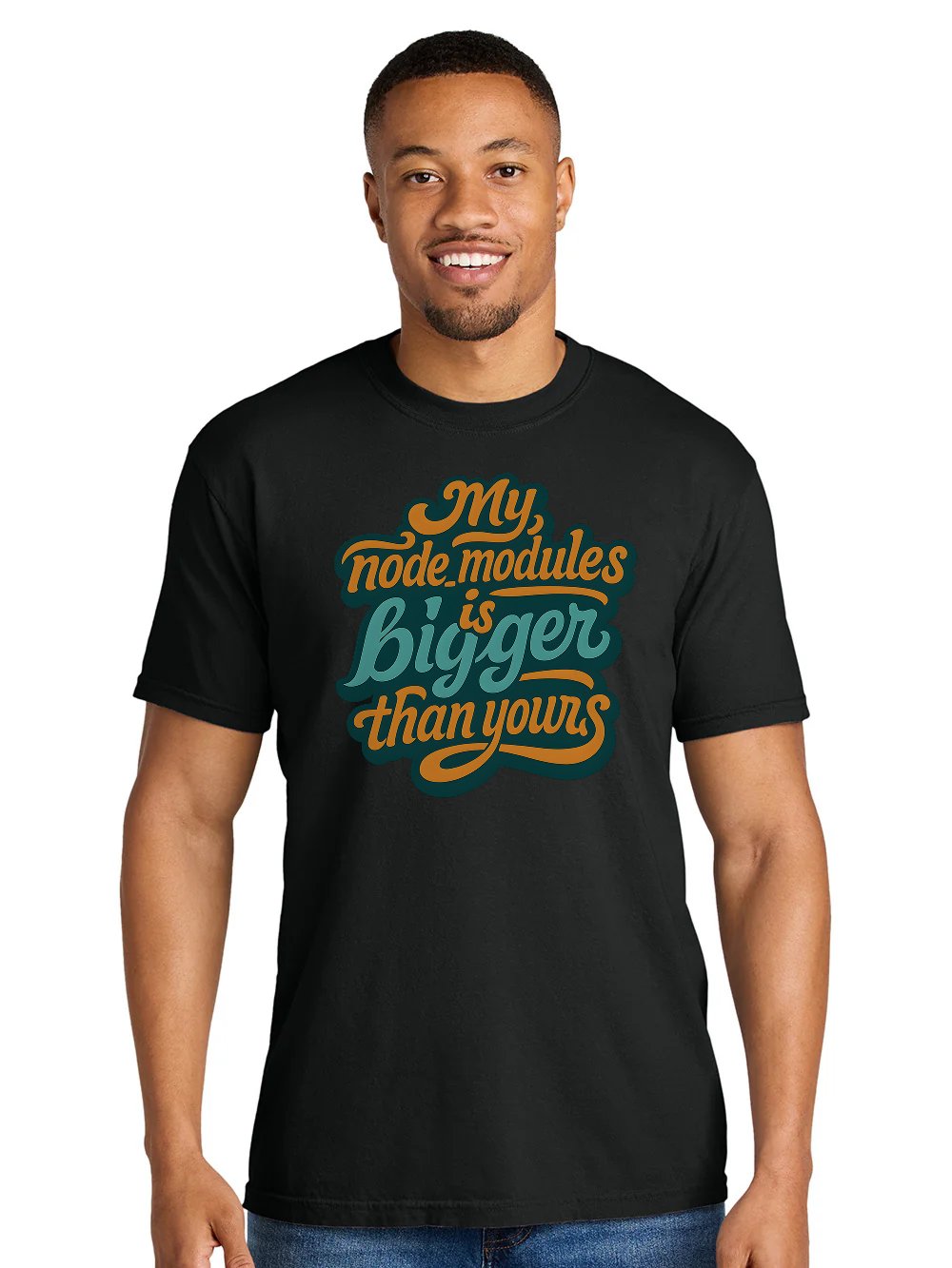 my node_modules is bigger than yours t-shirt product image (114)