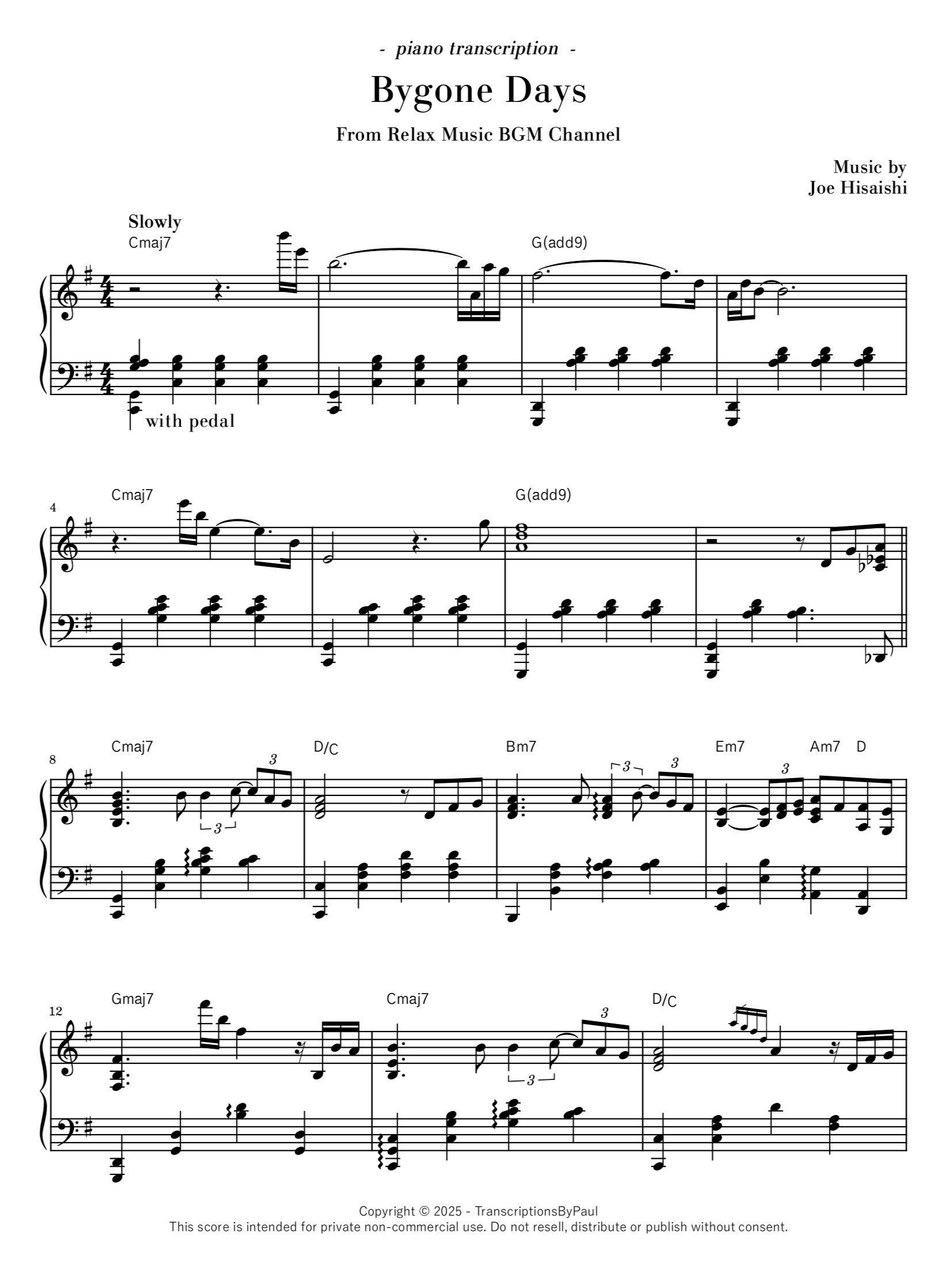 Bygone Days - Relax Music BGM Channel product image (1)