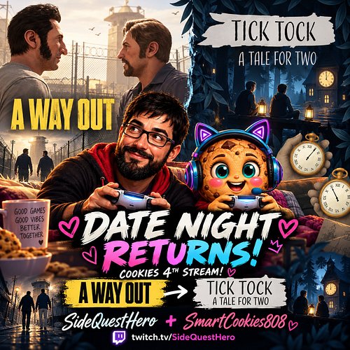 🍪❤️ SIDEKICKS ASSEMBLE! DATE NIGHT IS BACK! 🎮

Tonight is extra special because @smartcookies.808 is going LIVE for her FOURT...