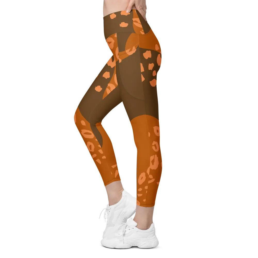 Orange Organic Flow All-Over Leggings product image (6)