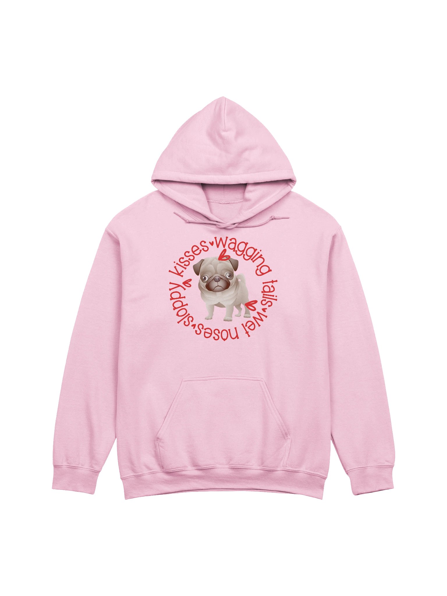 Sloppy Kisses Pug Dog Hoodie product image (25)