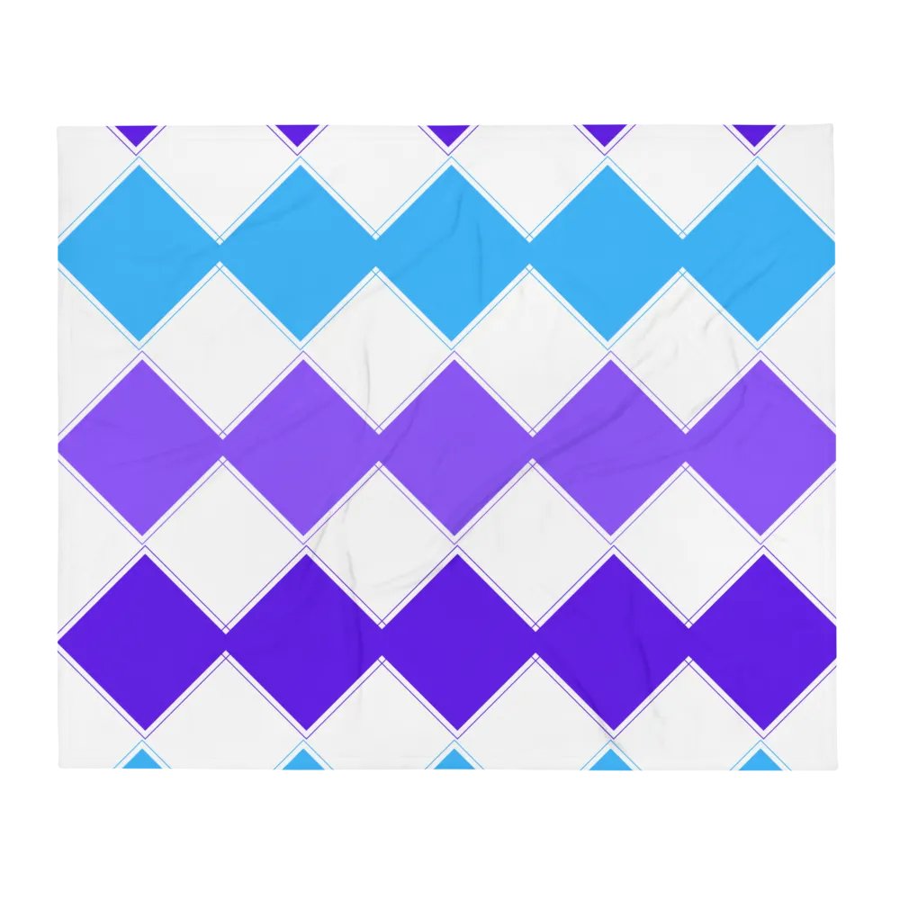 Blue And Purple Diamond Patten Blanket product image (2)