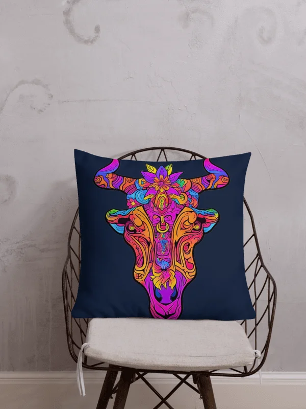 Neon Bull Skull - Pillow product image (6)