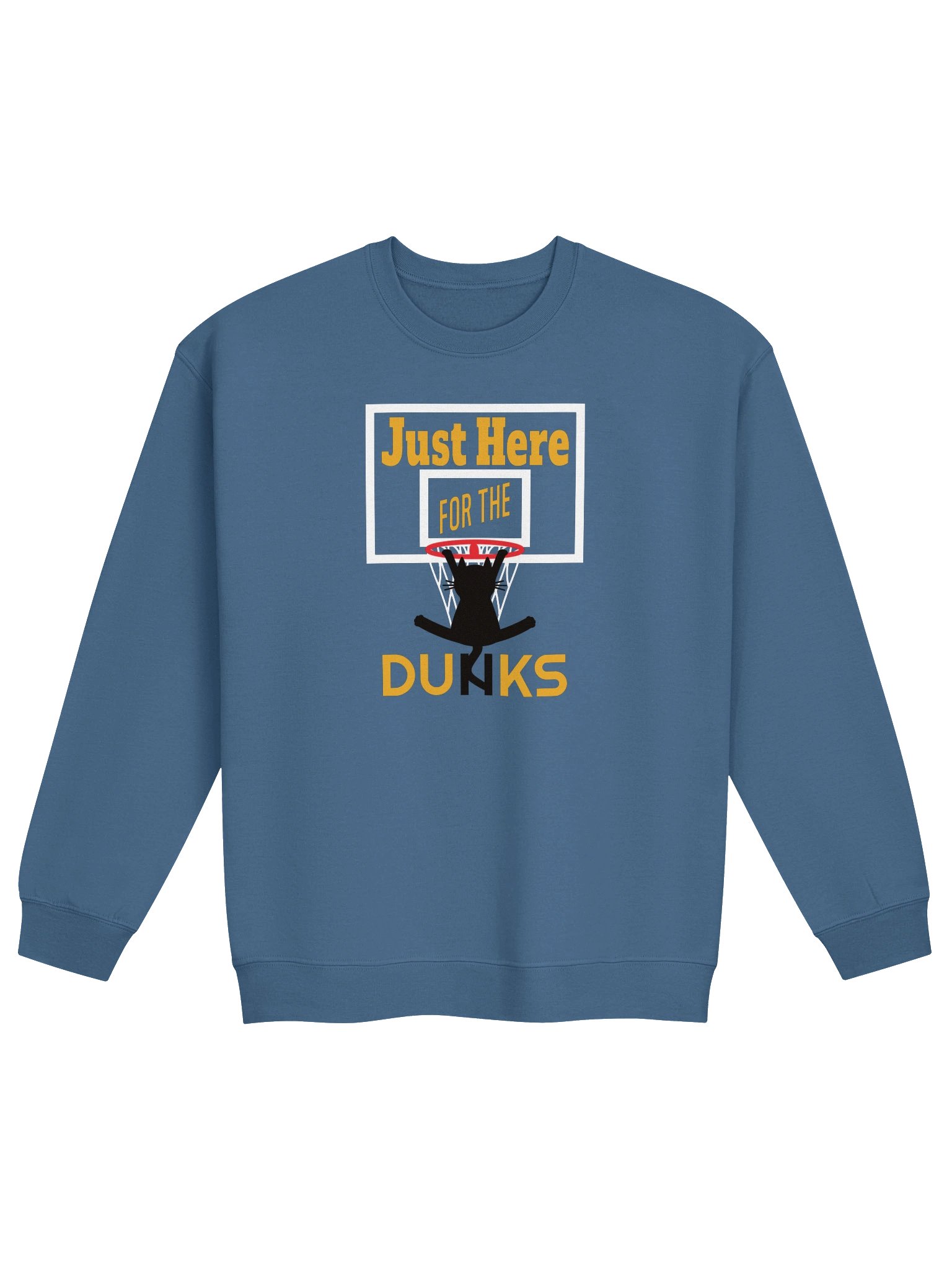 Basketball Cat (Just Here for the DUNKS) - Unisex Adult Sweatshirt product image (1)