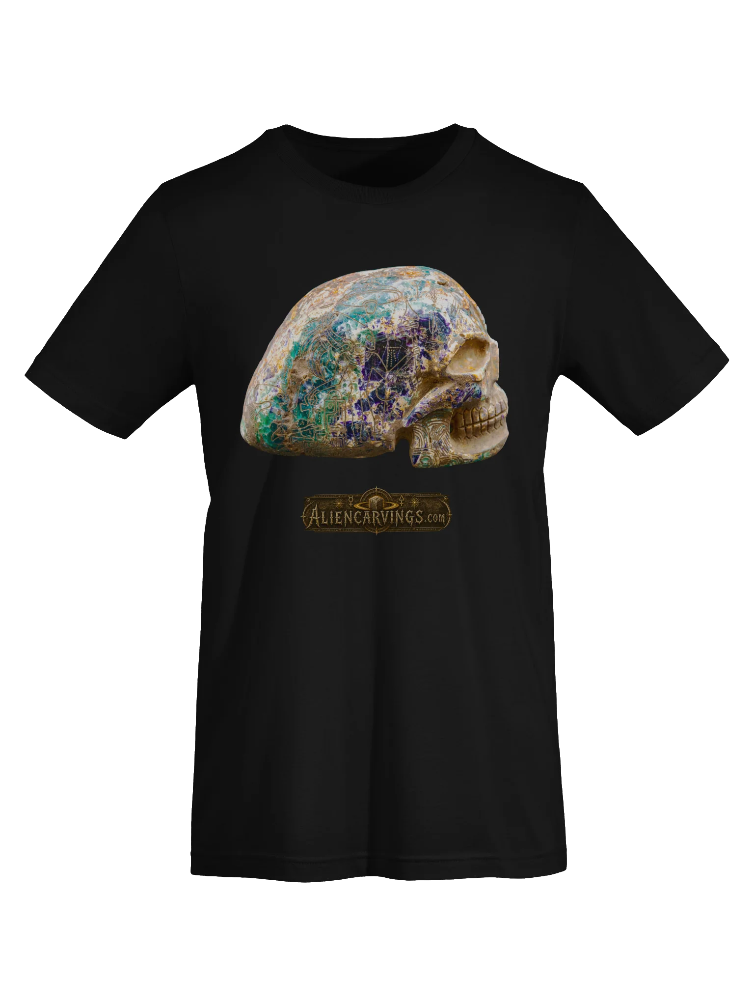 Aliencarvings Giant Fluorite Skull T-Shirt product image (5)