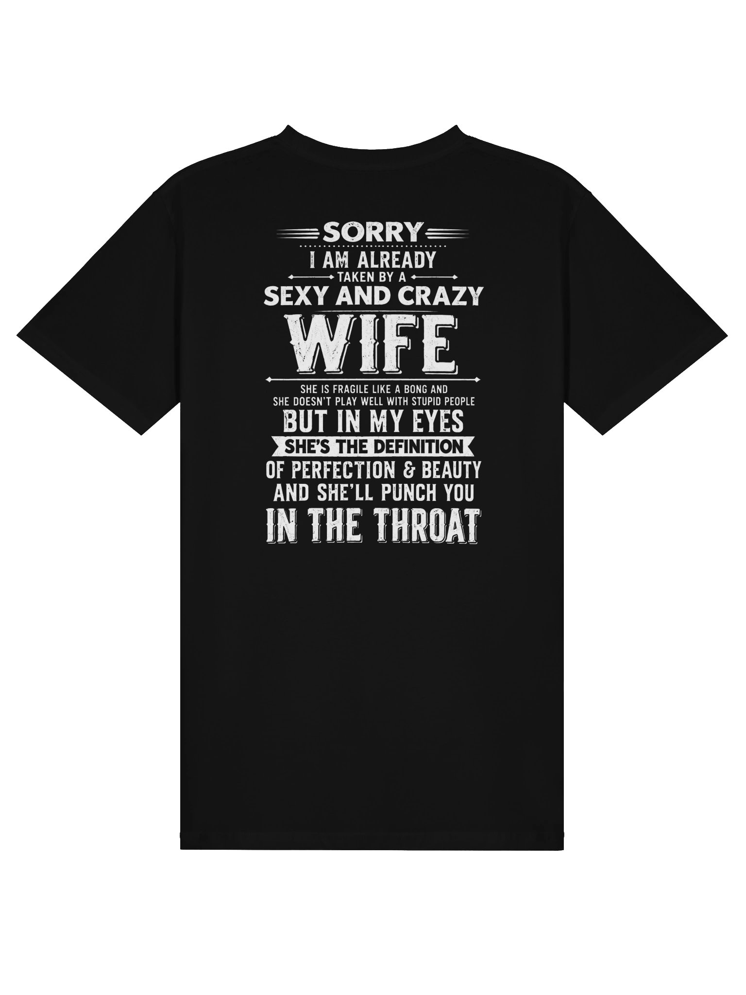 Sorry, I’m Already Taken by a Sexy & Crazy Wife – Funny Couples Typography product image (1)