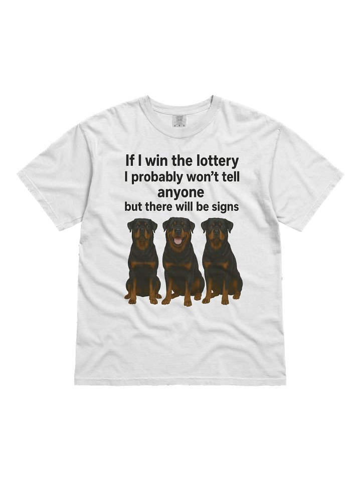 Lottery Signs Rottweiler Tee product image (11)