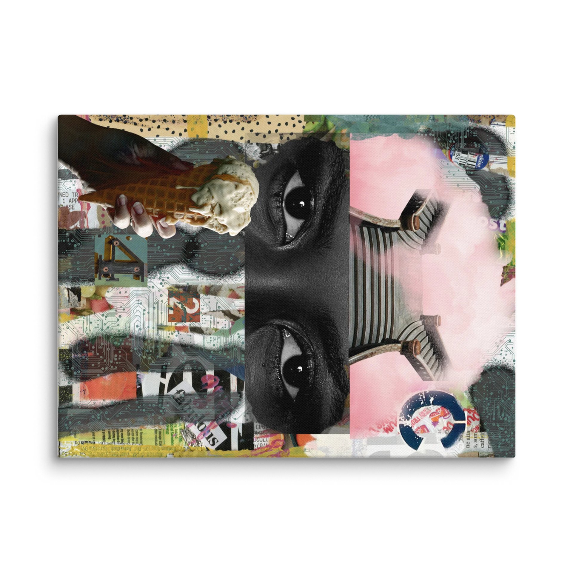 Cotton Candy Thoughts Collage on canvas product image (1)