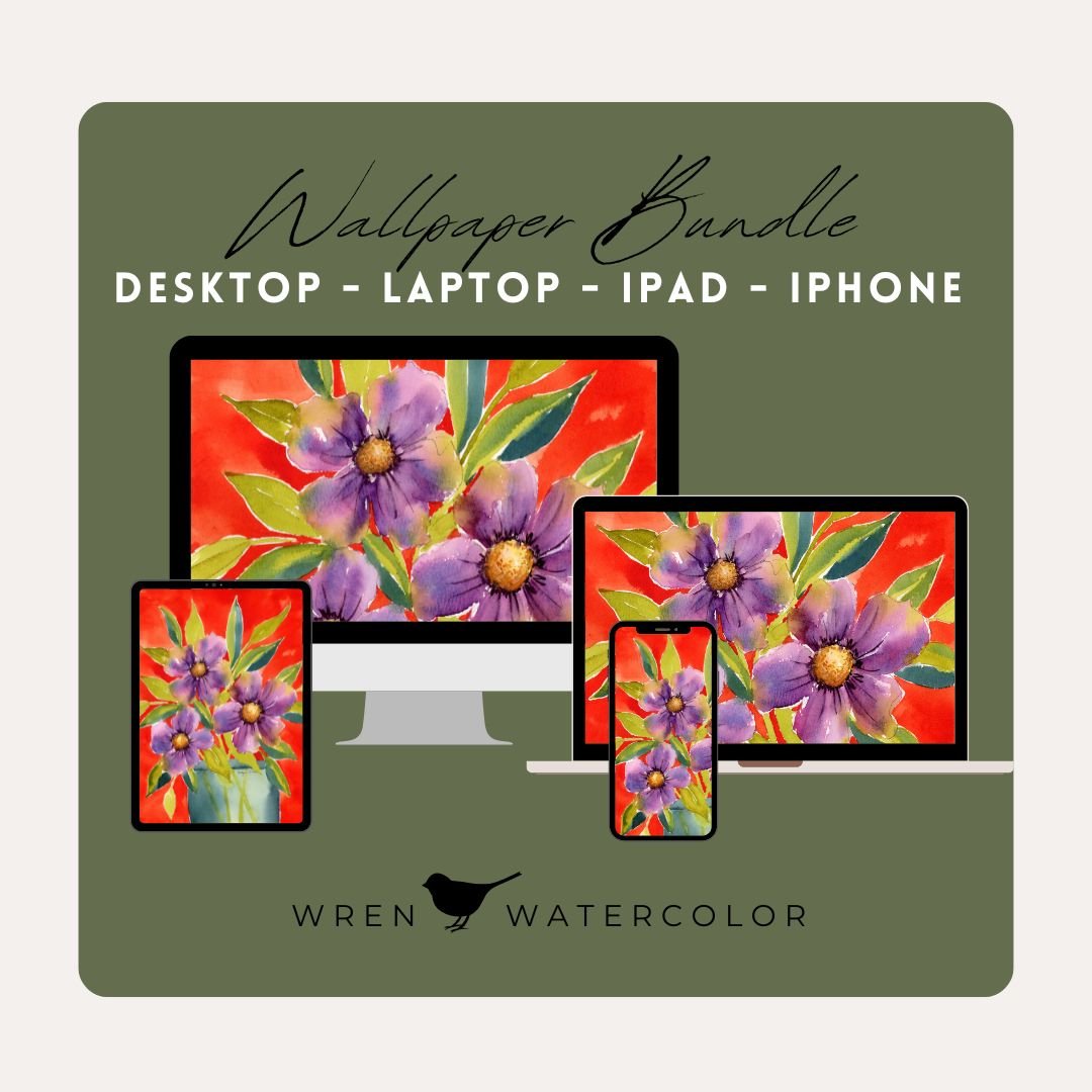 Lime & Lavender Heat Digital Wallpaper Bundle product image (1)