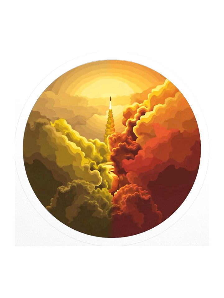 Sunset Liftoff Sticker product image (1)