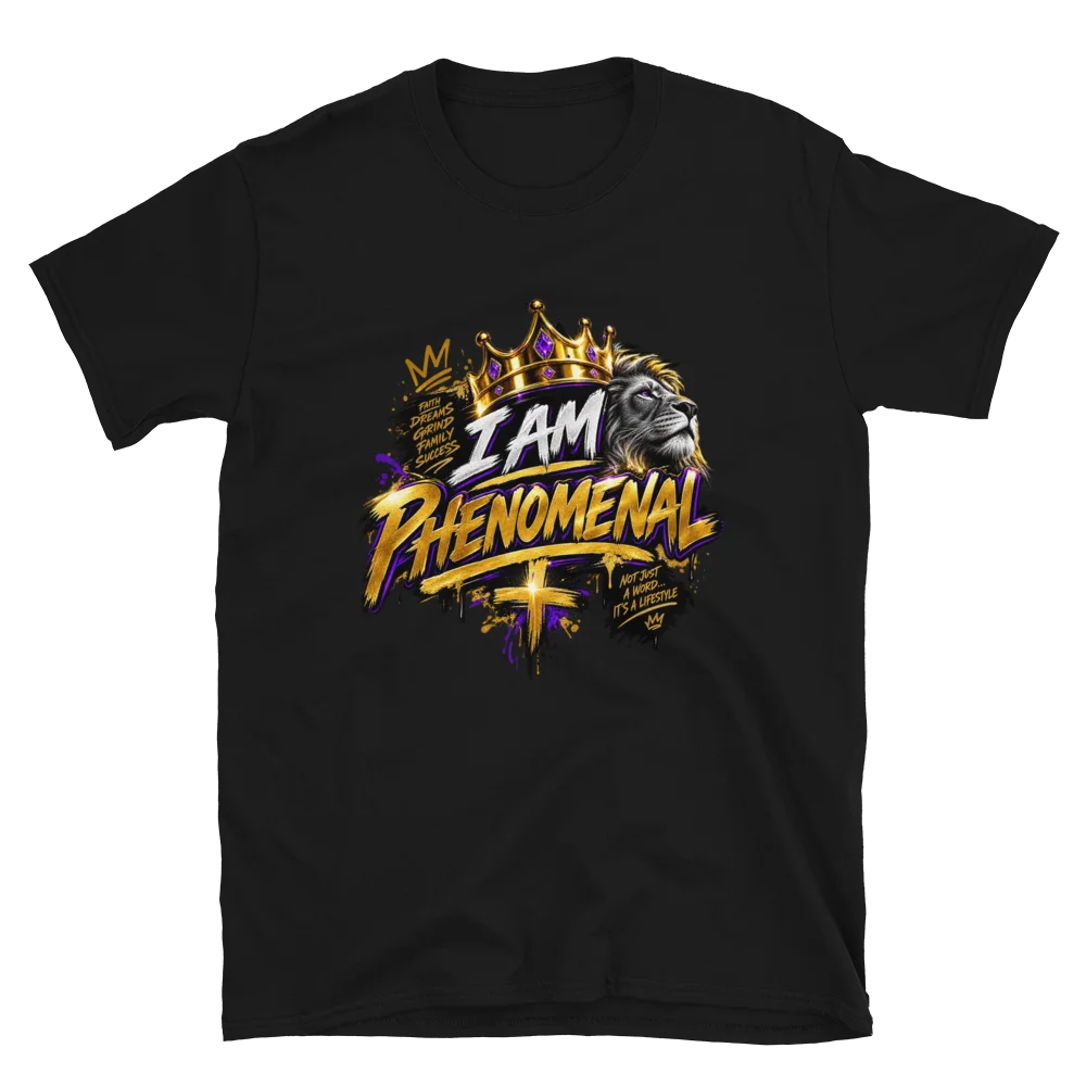 I am Phenomenal T shirt Black product image (2)