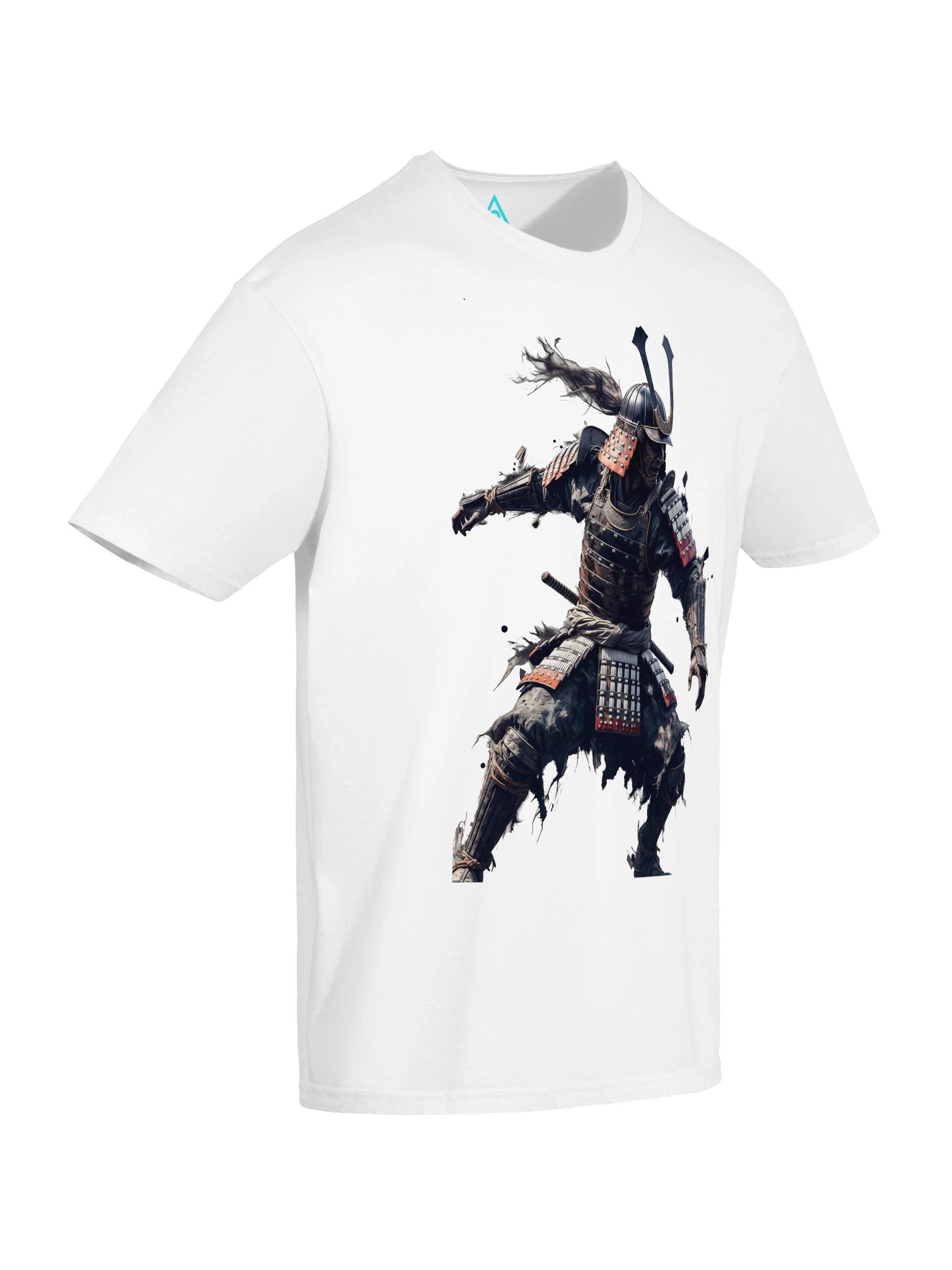 Shadow Ronin Sumi-e Tee — Black Ink on White product image (6)