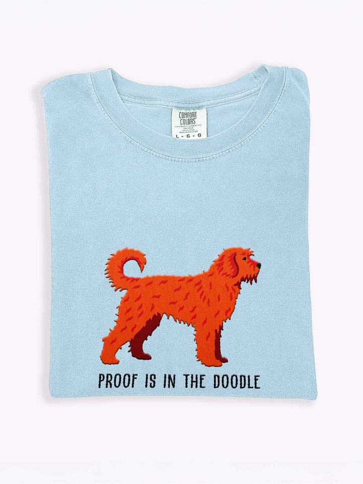 Proof Is in the Doodle T-Shirt(Embroidered) of a Doodle(Red) product image (2)