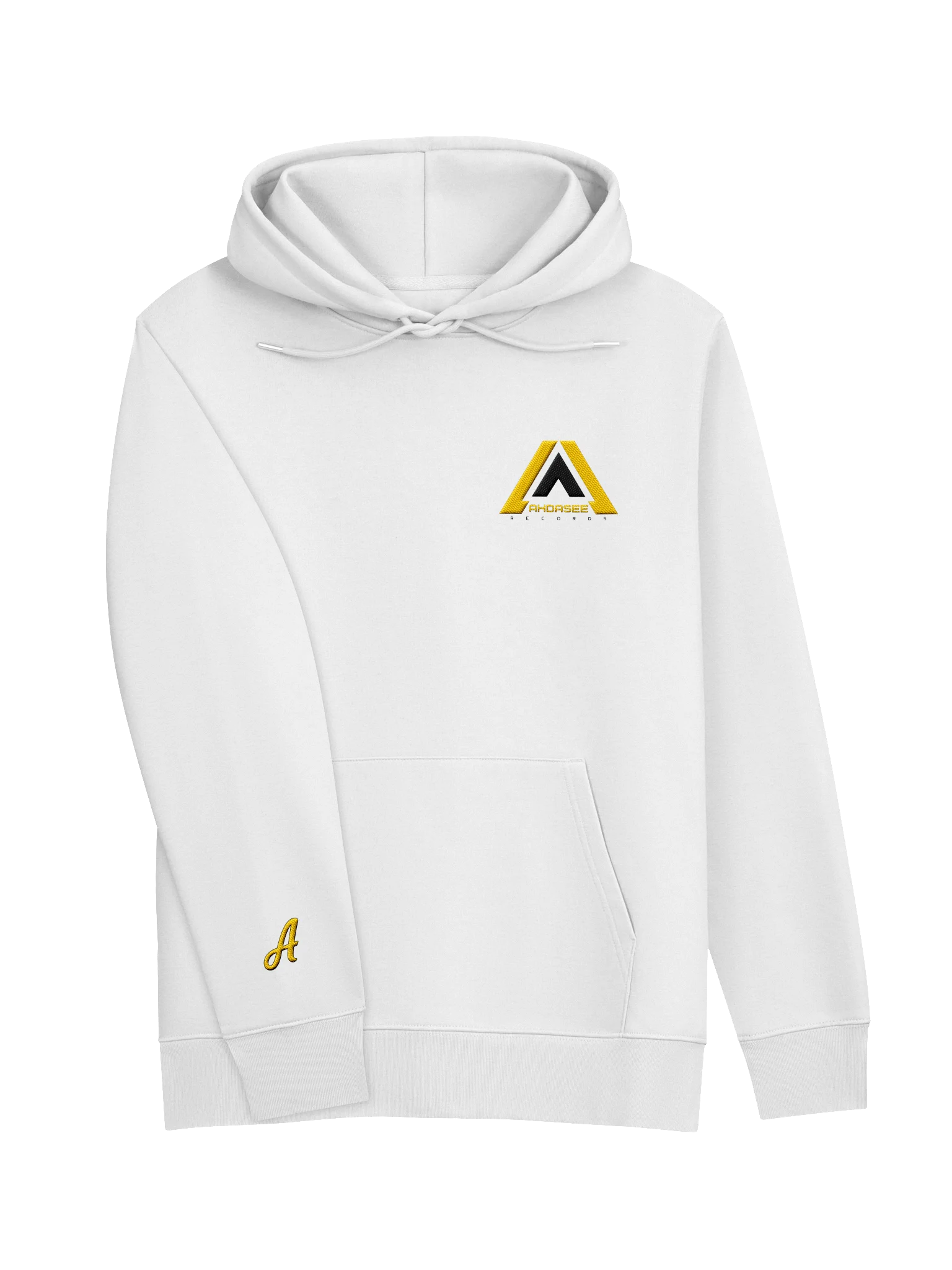 Ahdasee Records Official Logo Embroidered Hoodie - White product image (3)