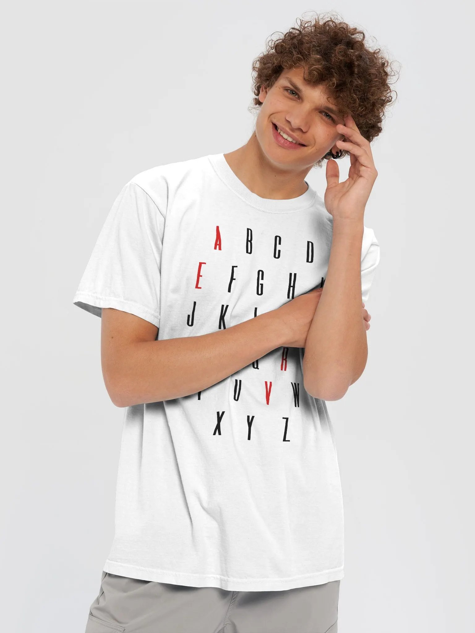 ALPHABET TEE WHITE + FREE SHIPPING product image (3)
