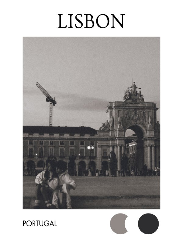 Lovers in Rua Augusta - Black & White / Digital product image (1)