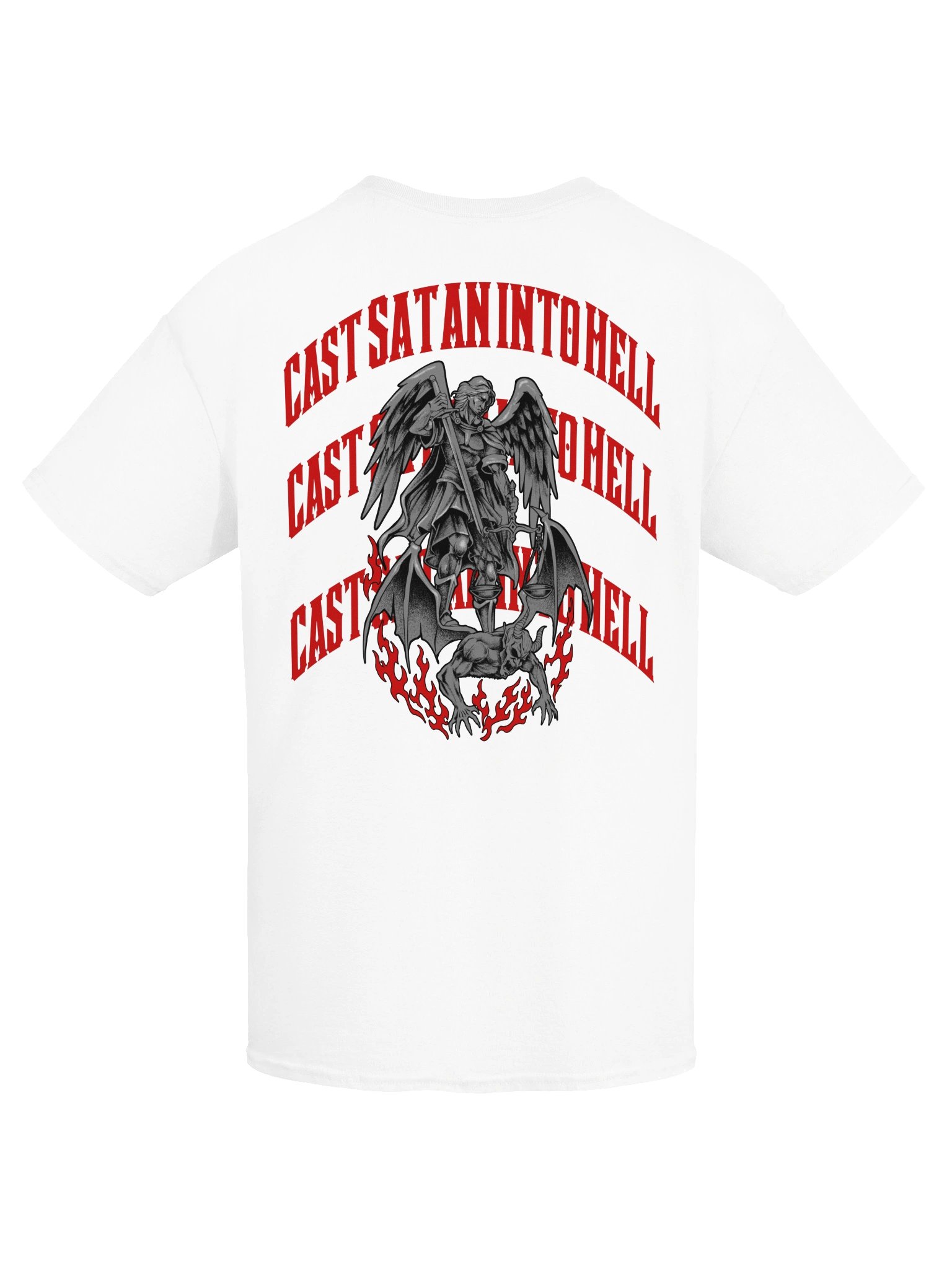 Cast Satan into Hell Metacore Saint Michael streetware VERSION 2- comfort t-shirt product image (16)