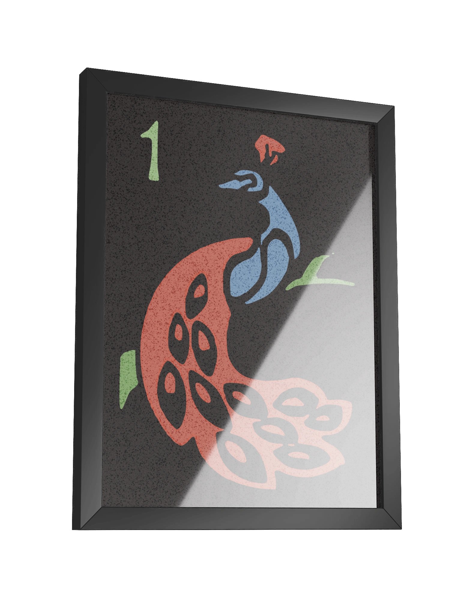 Mahjong 1 of Bamboo Peacock Board Game Room Poster - FRAMED product image (3)