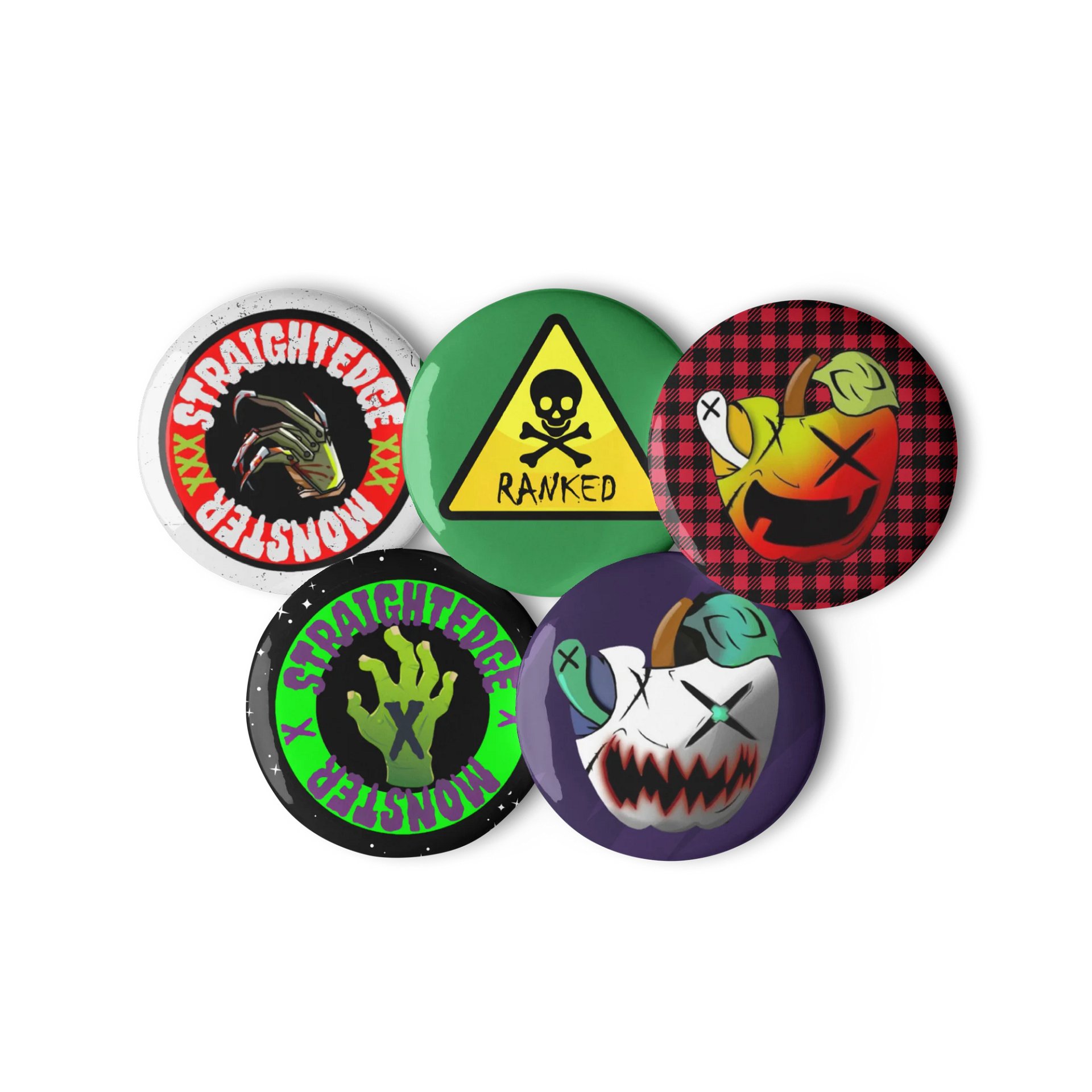 Straightedge Monster Button Pack 1 product image (2)