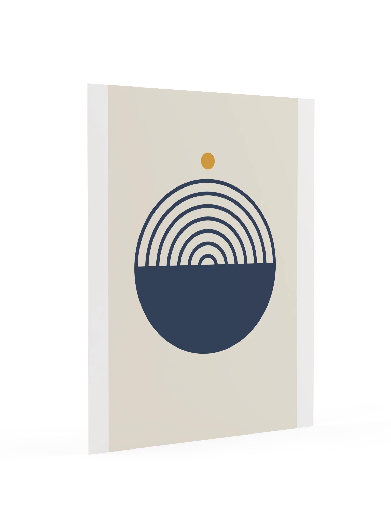 Navy and Mustard Rainbow Print | Abstract Bathroom Wall Art product image (4)