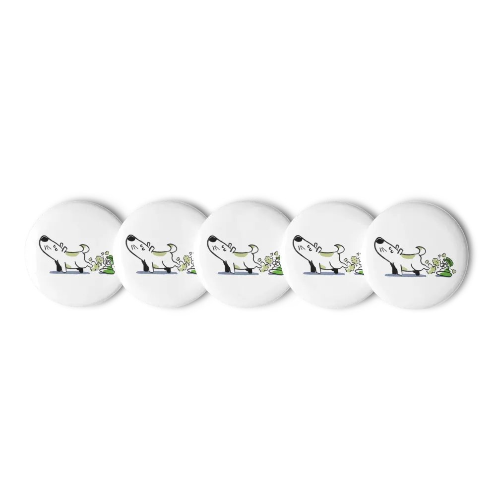 Just a Pup Poop | Set of 5 Pin Buttons product image (1)