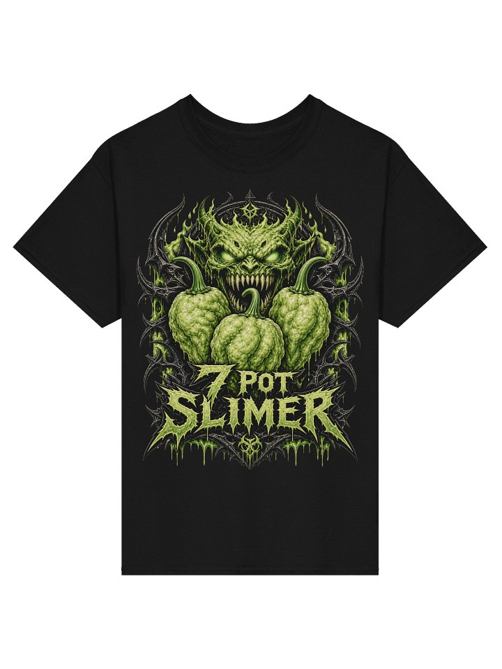 7 Pot Slimer Chilli T-Shirt | Green Superhot Monster Tee product image (7)