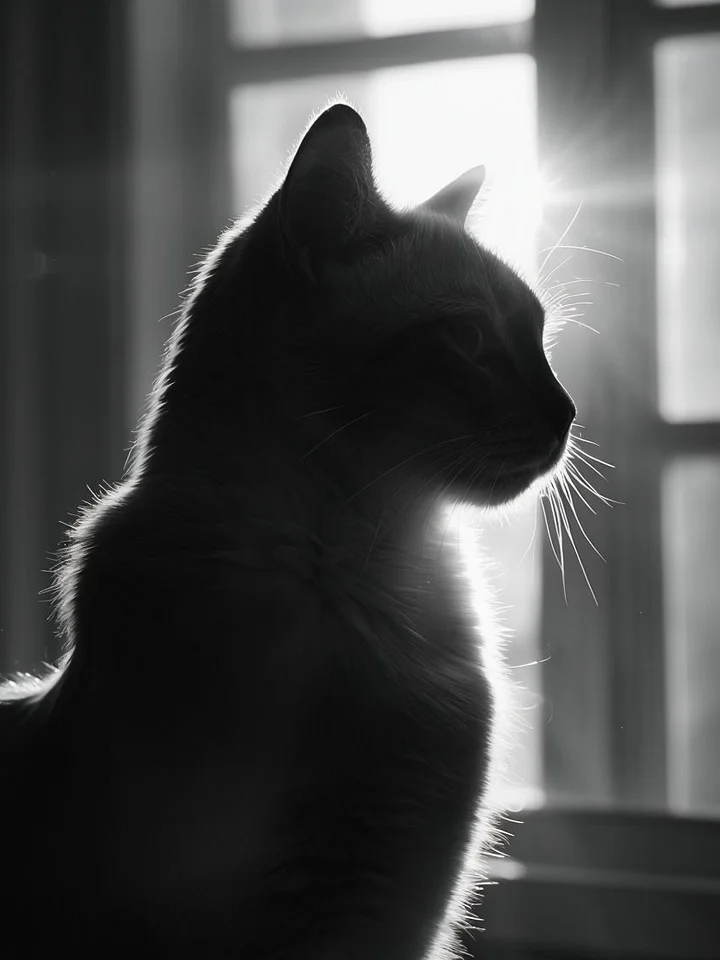 Silhouette Whiskers: Framed Cat Poster product image (1)