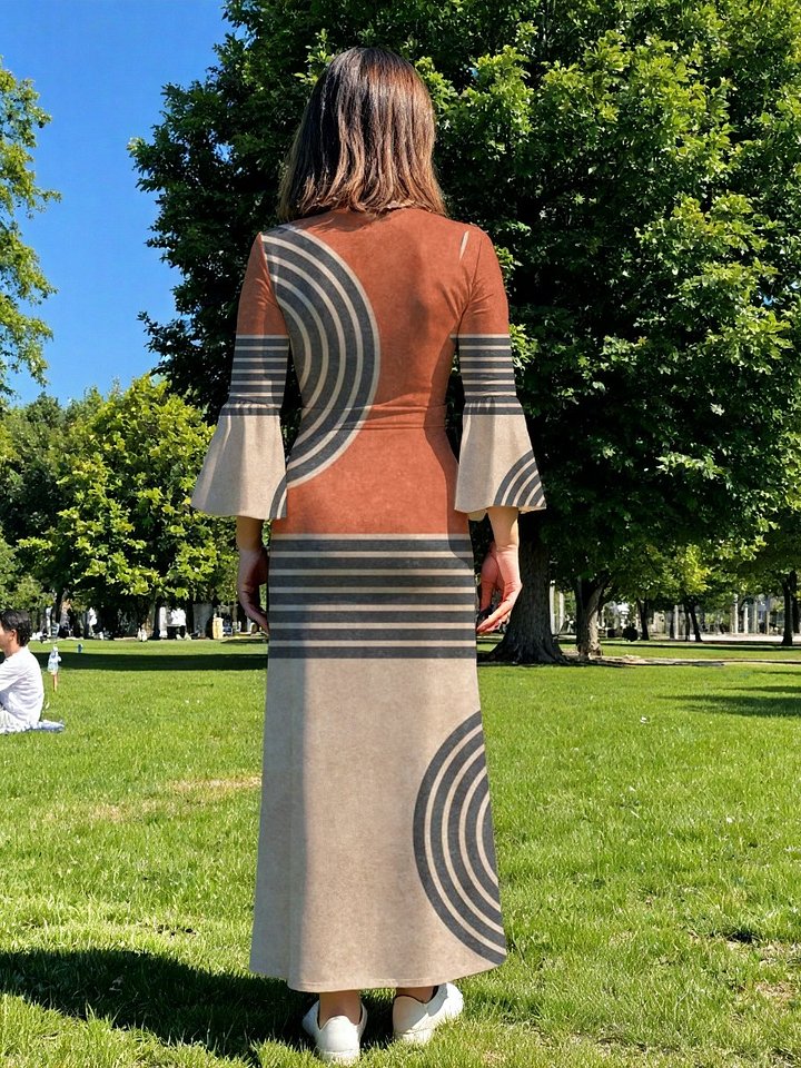 Retro Arc Wrap Maxi Dress product image (2)