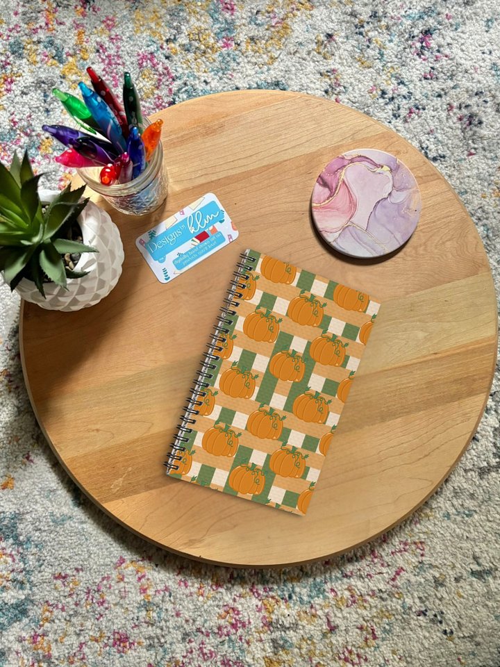 Pumpkin Plaid Spiral Notebook product image (1)