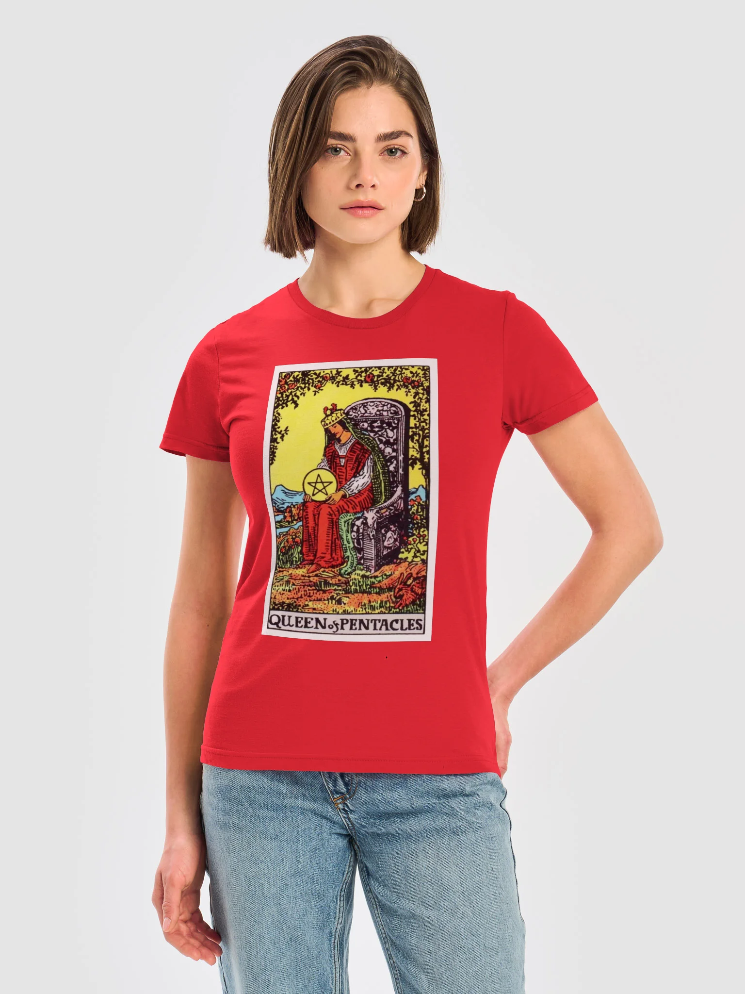 Queen of Pentacles Tarot Tee product image (21)