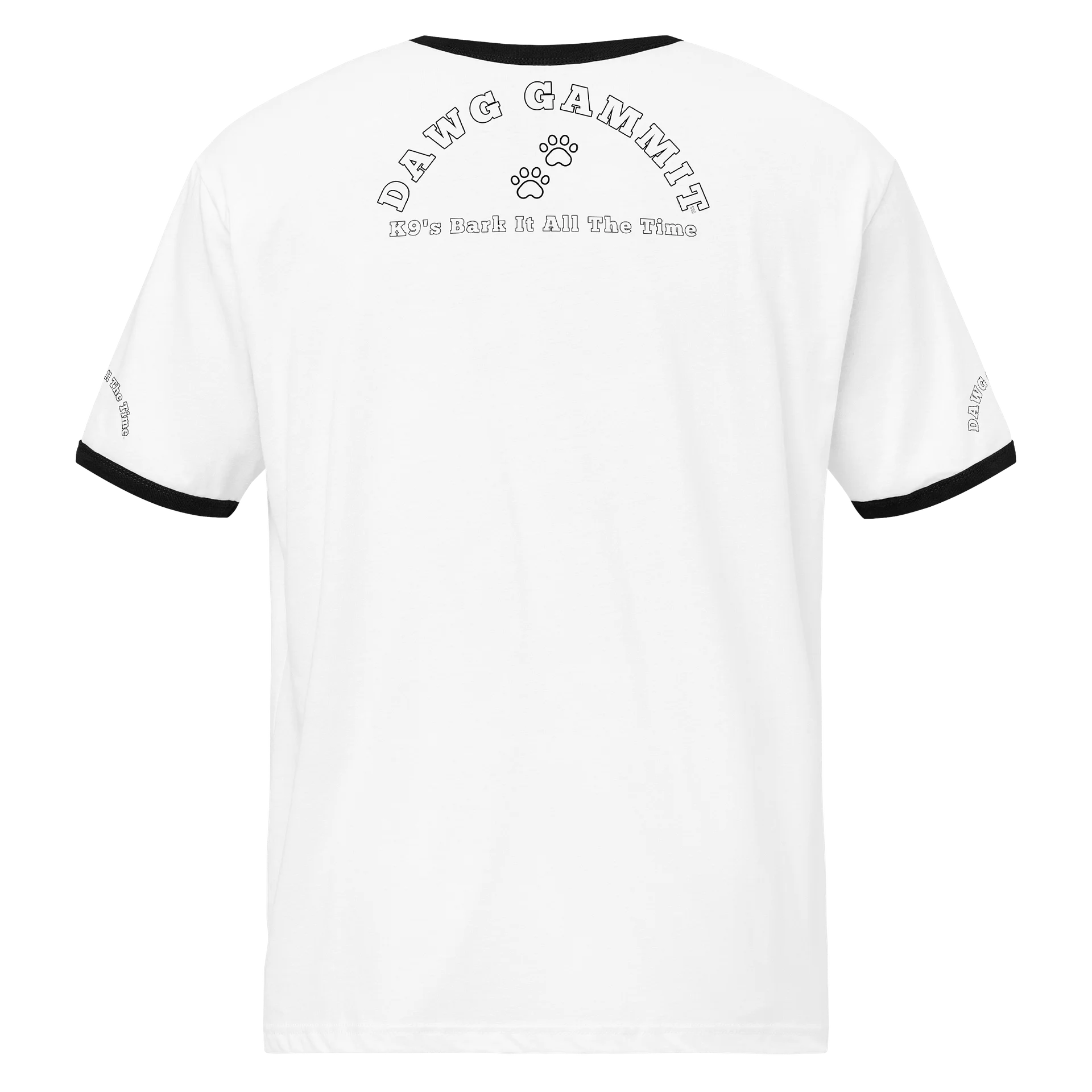 DAWG GAMMIT™ Great Dane Black White Ringer Tee product image (2)