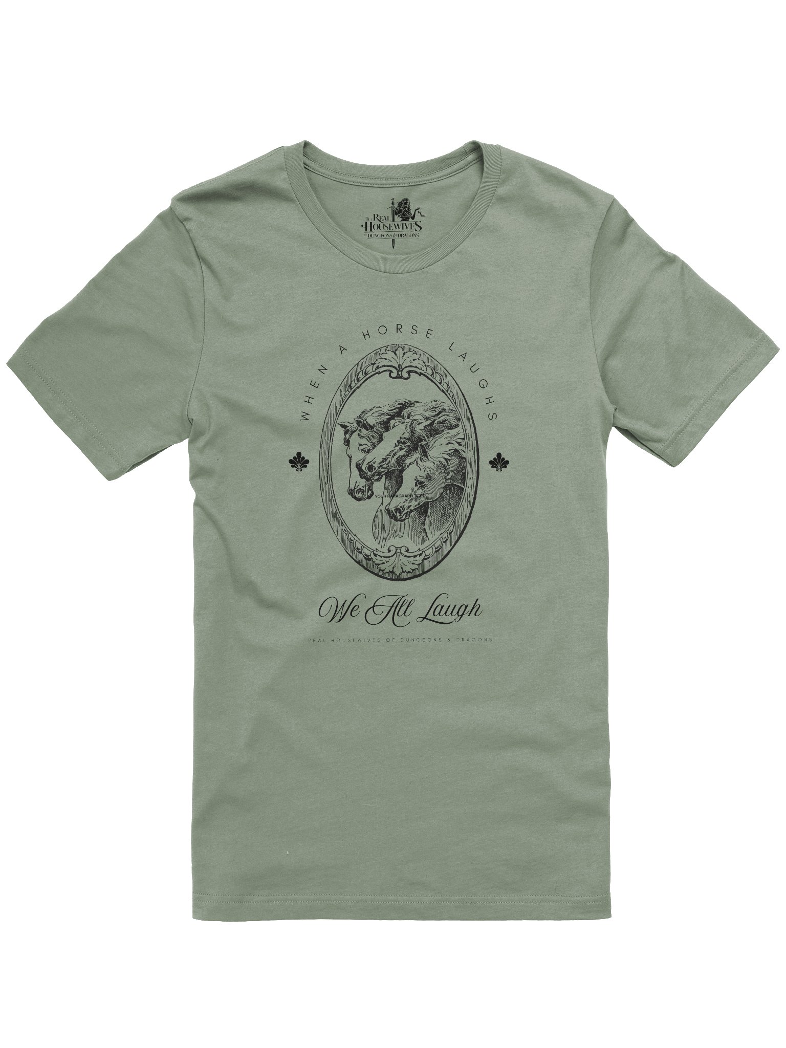 When A Horse Laughs Tee - Black product image (1)