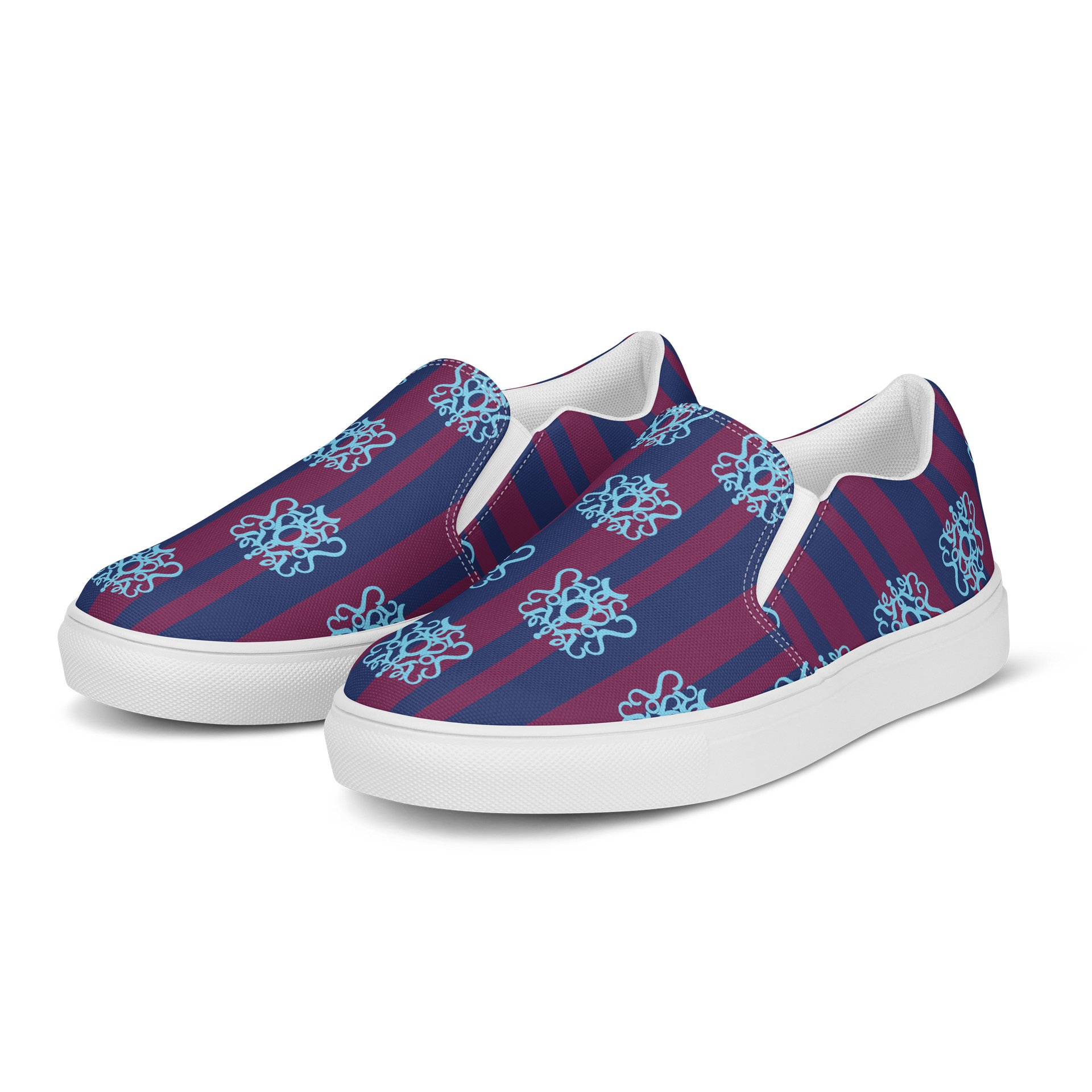 Navy Flirty Academic Canvas Slip-Ons product image (3)