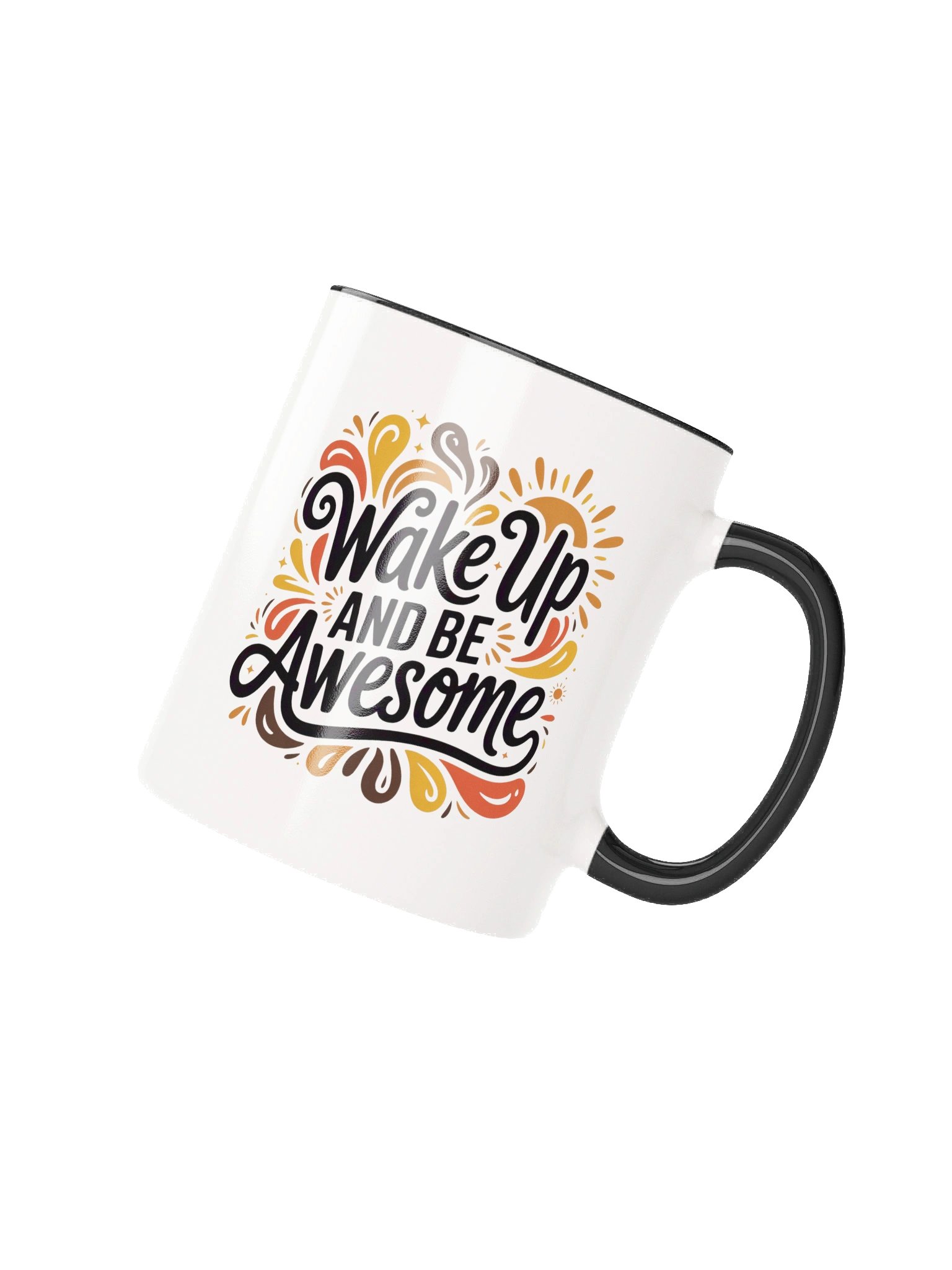Wake Up and Be Awesome Coffee Mug - with Color Inside product image (2)