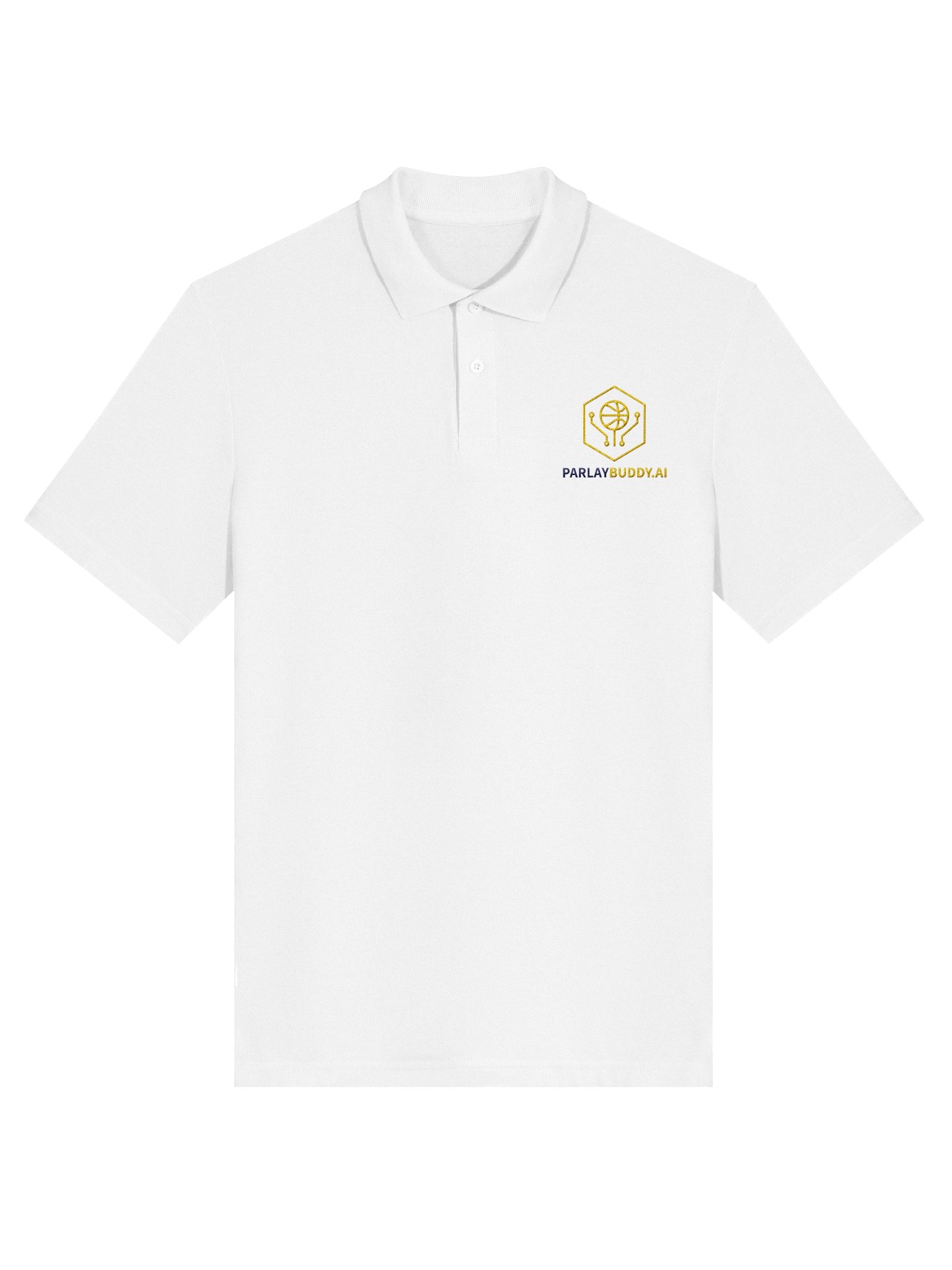 White ParlayBuddy.AI Polo product image (3)