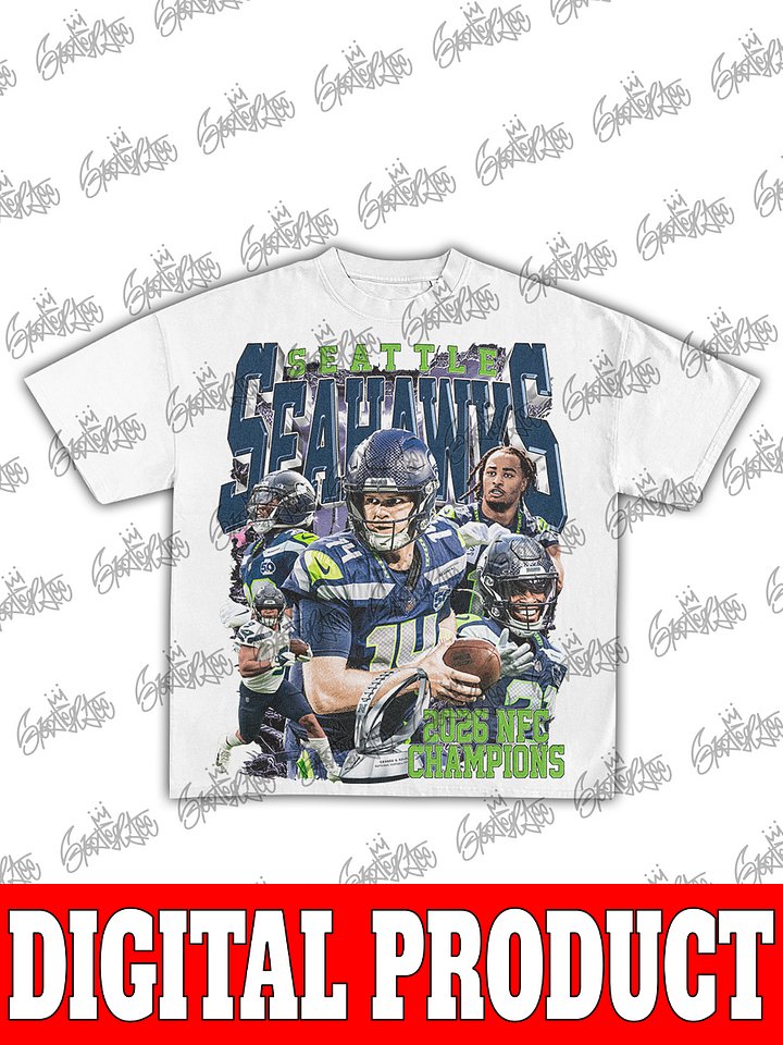 Seattle Seahawks Super Bowl LX Champions 2026 World Tour Kenneth Walker III Jaxon Smith-Njigba Vintage NFL Bootleg Graphic product image (2)